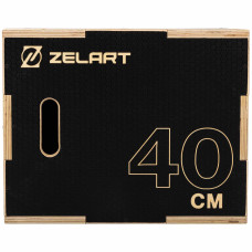 Пліобокс для кросфіту Zelart Wood Plyo Box 1шт, 60см, чорний, код: FI-4884-1
