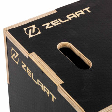 Пліобокс для кросфіту Zelart Wood Plyo Box 1шт, 60см, чорний, код: FI-4884-1