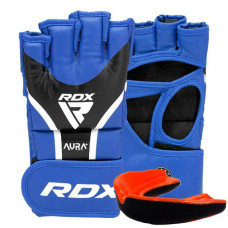 Рукавиці для ММА RDX Aura Plus T-17 M, синій-чорний, код: GGR-T17UB-M+