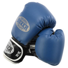 Рукавички боксерські Boxer Еліт кожвініл 12 унцій, синій-чорний, код: 2022_12_BL-S52