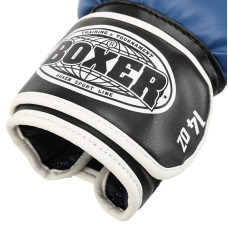 Рукавички боксерські Boxer Еліт кожвініл 12 унцій, синій-чорний, код: 2022_12_BL-S52