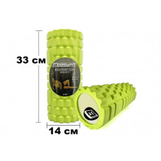 Масажний ролик EasyFit Grid Roller v.1.1, 330х140 мм, салатовий, код: EF-2020-GN-EF