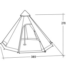 Намет восьмимісний EasyCamp Moonlight Tipi Grey (120381), код: 929575-SVA
