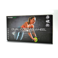 Колесо для преса подвійне PowerPlay Dual-Core Ab Wheel чорний-зелений, код: PP_4327_Black/Green