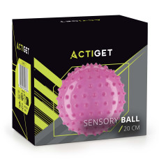 М'яч для пілатесу, йоги, реабілітації Actiget 20 см масажний Pink, код: ACT0151