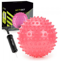 М'яч для пілатесу, йоги, реабілітації Actiget 20 см масажний Pink, код: ACT0151