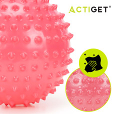М'яч для пілатесу, йоги, реабілітації Actiget 20 см масажний Pink, код: ACT0151