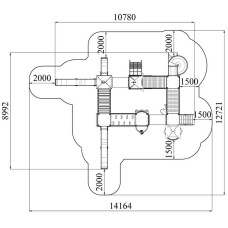 Ігровий комплекс InterAtletika Космос Міні, 10780х8992х4470 мм, код: T921.1-SM