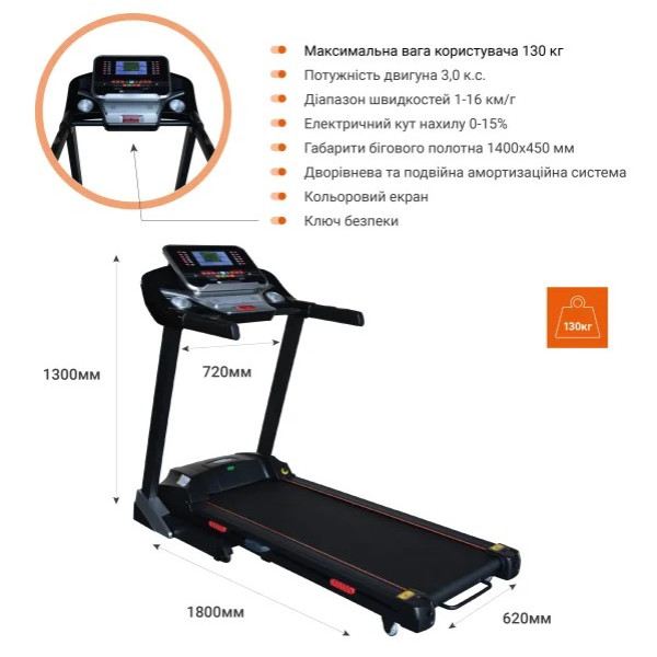 Бігова доріжка EnergyFit, код: F45
