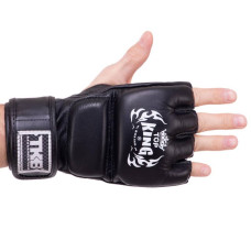 Рукавички для змішаних єдиноборств MMA Top King Super шкіряні XL, чорний, код: TKGGS_XLBK