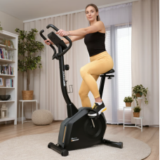 Велотренажер Hop-Sport HS-4000H Grant чорно-золотистий, код: 5902308237438
