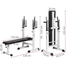 Лавка для штанги з стійками Movit 1180х545х1120 мм, код: M-9910167-IN