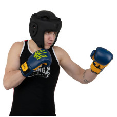 Рукавички боксерські PlayGame Ukraine 2 унцій, синій-жовтий, код: MA-7555_2BL