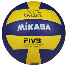 М"яч волейбольний Mikasa №5 (Replika), жовтий-білий, код: VWL2200-WS