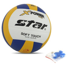 М"яч волейбольний Star X-Power Plus №5, білий-синій-жовтий, код: VB5055C-33-S52