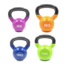 Гиря чавунна з вініловим покриттям Generation Fitness FF51F1A-12kg, 12 кг, салатовий, код: 522875-AX