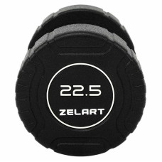 Гантель цільна професійна CPU покриття Zelart 1х22,5кг, чорний, код: TA-3111-22_5
