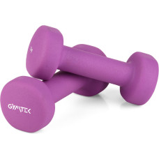 Гантелі для фітнесу неопренові Gymtek Queenfit 2х1кг фіолетовий, код: 5907766665489