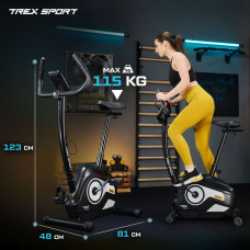 Велотренажер Trex Sport TX-400MB Reck магнітний чорно-білий, код: 5902308237407