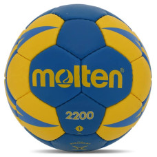 М'яч для гандболу Molten 2200 №1, синій-жовтий, код: H1X2200-BY-S52