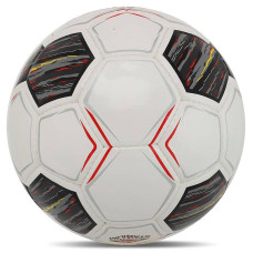 М"яч футбольний Soccermax №5 PU, білий-червоний, код: FB-4193_WR