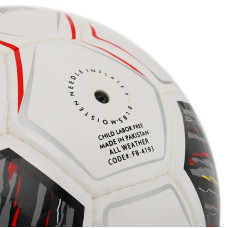 М"яч футбольний Soccermax №5 PU, білий-червоний, код: FB-4193_WR