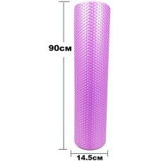 Масажний ролик EasyFit Foam Roller 900х145 мм, фіолетовий, код: EF-2034-V-EF