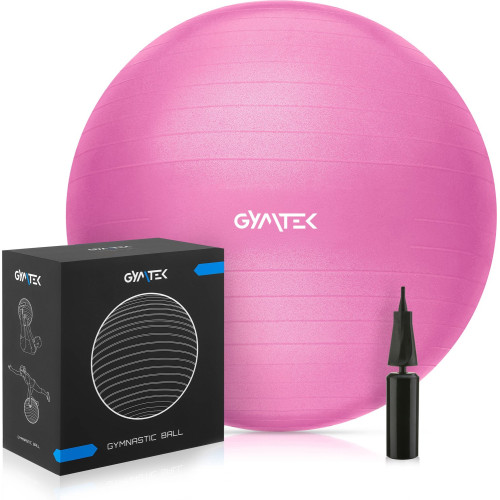 Фітбол Gymtek Queenfit 65см рожевий + насос, код: 5907766664215