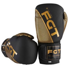 Боксерські рукавички FGT 8oz, чорний /золото, код: FT-2560/8-WS