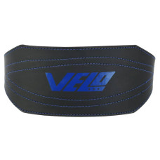Пояс атлетичний шкіряний Velo 2XL ширина-15см, чорний-синій, код: VL-9742_2XL