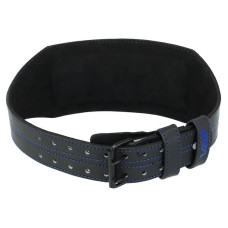 Пояс атлетичний шкіряний Velo 2XL ширина-15см, чорний-синій, код: VL-9742_2XL