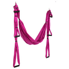 Гамак для йоги Zelart Antigravity Yoga темно-рожевий, код: FI-4775