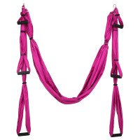 Гамак для йоги Zelart Antigravity Yoga темно-рожевий, код: FI-4775
