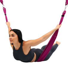 Гамак для йоги Zelart Antigravity Yoga темно-рожевий, код: FI-4775
