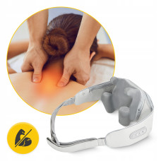 Накидка-масажер 4Fizjo Shiatsu Evo+ для шиї та спини, акумуляторний, сірий, код: P-5905973404150
