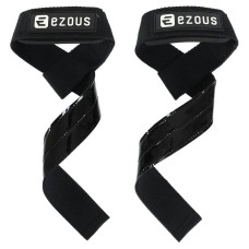 Лямки для тяги Ezous Lifting Straps 580x38 мм, 2шт, чорний, код: B-06
