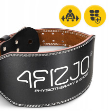 Пояс для важкої атлетики 4Fizjo шкіряний, розмір M, чорний, код: P-5905973404303