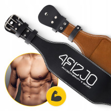 Пояс для важкої атлетики 4Fizjo шкіряний, розмір M, чорний, код: P-5905973404303