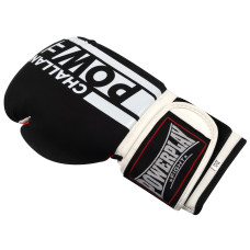 Боксерські рукавиці PowerPlay Matt Challenger 12 унцій, чорний-білий, код: PP_3086_12oz_Bl/White