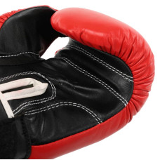 Рукавички боксерські Boxer шкіряні на липучці 10 унцій, червоний-чорний, код: 2023_10R-S52