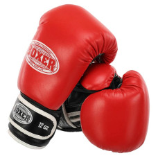 Рукавички боксерські Boxer шкіряні на липучці 10 унцій, червоний-чорний, код: 2023_10R-S52
