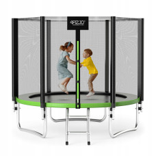 Батут із зовнішньою сіткою 4Fizjo Classic 8FT 252 см Black/Green, код: P-5907739314123