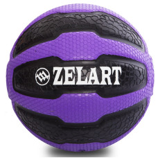 Медбол Zelart Medicine Ball 4 кг, чорний-фіолетовий, код: FI-0898-4