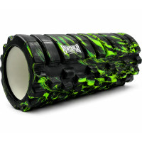 Масажний ролик (роллер) PowerPlay Massage Roller (33x14см.), чорно-зелений, код: PP_4025_Black_Green