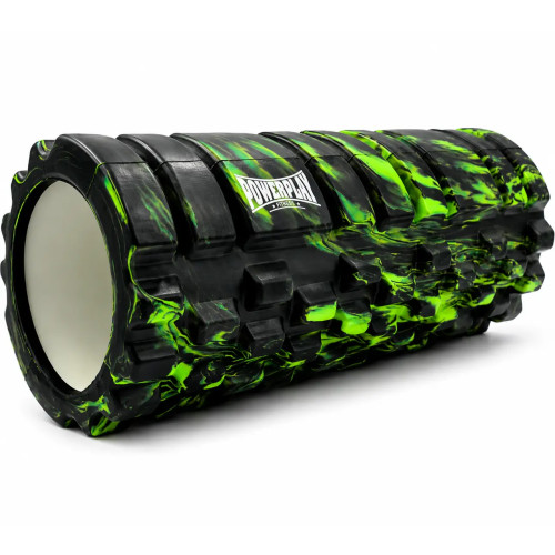 Масажний ролик (роллер) PowerPlay Massage Roller (33x14см.), чорно-зелений, код: PP_4025_Black_Green