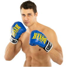 Боксерські рукавиці Boxer New 16 унцій, синій, код: 2022-N_16BL
