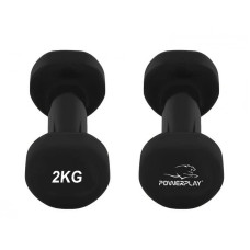 Гантелі вінілові PowerPlay Achilles 2х2 кг, чорні, код: PP_4125_2kg_2in