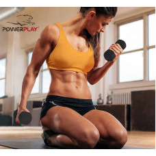 Гантелі вінілові PowerPlay Achilles 2х2 кг, чорні, код: PP_4125_2kg_2in