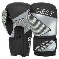 Боксерські рукавиці Hard Touch 14 унцій, чорний-срібний, код: BO-7698_14BKGR