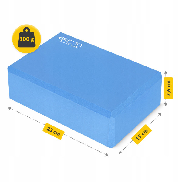 Блок для йоги 4FIZJO 23 x 15 x 7.6 см Blue, код: P-5907222931394